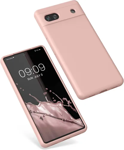 Vista 175 de kwmobile Funda Compatible con Google Pixel 6 Pro - Funda de teléfono de silicona TPU con acabado suave - Azul Arrecife