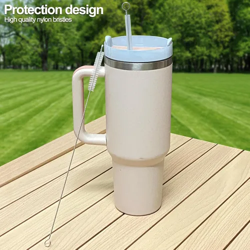 Vista 7 de Cepillo Limpiador de Pajita Stanley, Reutilizable Extra Largo para Taza Stanley de 40/30/20 oz, Cepillo de Limpieza de Pajitas de 10mm de Ancho