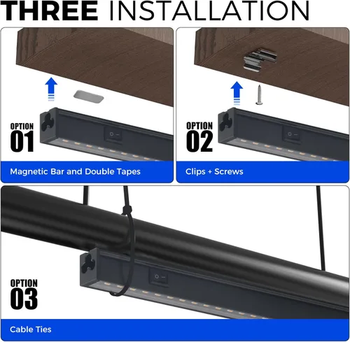 Vista 7 de Barrina Luces de crecimiento T5, lámpara de crecimiento de 1 pie para plantas de interior de espectro completo, bombillas LED de cobertura negra