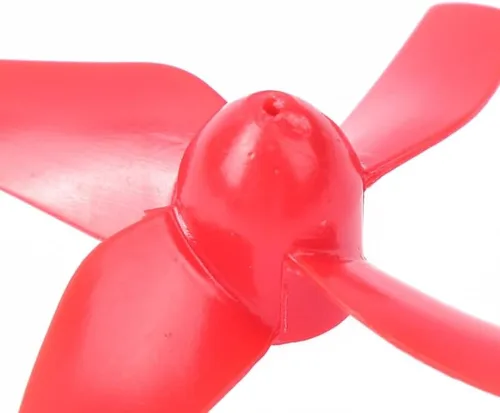 Vista 3 de Hélice de marco de drone DIY para E010 H36 Tiny Whoop Inductrix FPV Kit de marco, cuchillas Mini RC cepillado Quadcopter Drone Parts (Color rojo)