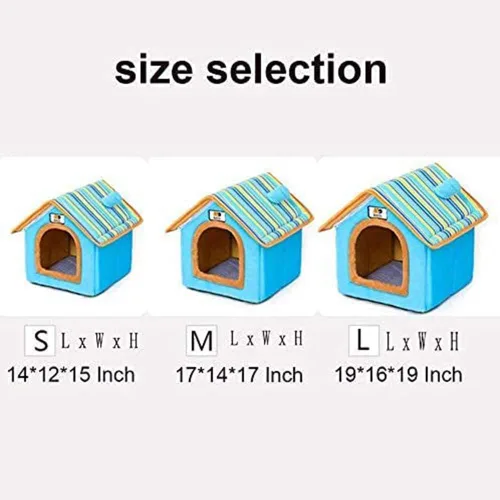 Vista 3 de Casa para perros y gatos, cómoda para exteriores, cama extraíble para perros y gatos, para todo tipo de clima, para perros y gatos, refugio