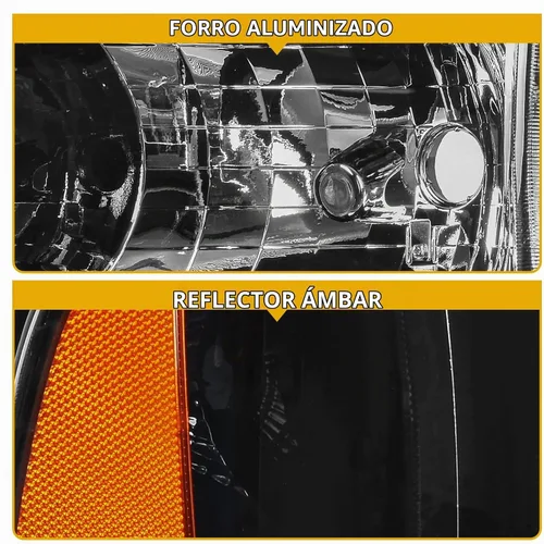 Vista 3 de DWVO Ensamble de faros Compatible con 1994-2001 Dodge Ram 1500/1994 1995 1996 1997 1998 1999 2000 2001 2002 Dodge Ram 2500 3500 Faros de repuesto OE