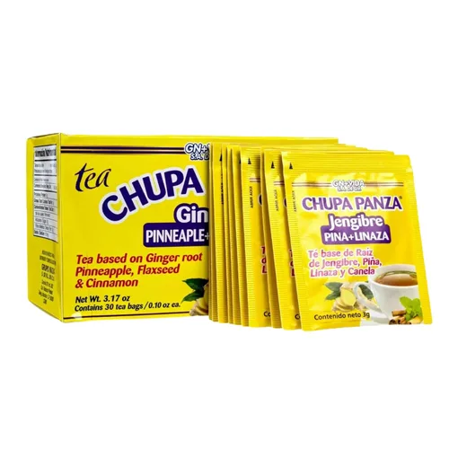 Vista 6 de Paquete de 2 té de fórmula mejorada CHUPA GRASS y PANZA – jengibre a base de té, Gotu Kola y Cinammon, piña Jengibre