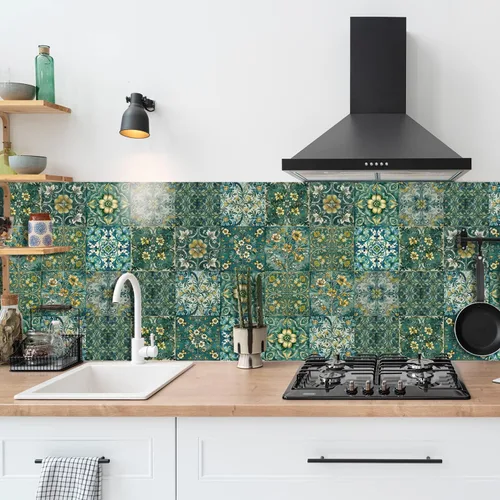 Vista 66 de Alwayspon Adhesivo para azulejos de pared moriscos para despegar y pegar, calcomanías de vinilo autoadhesivas para azulejos de cocina y baño, 4 x 4