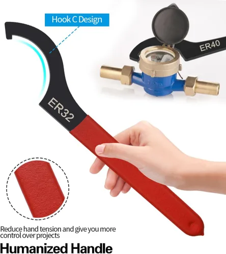 Vista 8 de Mdvora Juego de Llaves Spanner para Coilover, 4 piezas, Acero de Aleación, Goma