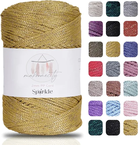 Vista 24 de Makromecity, Cordón de macramé de poliéster de 2 mm x 250 yardas (750 pies) Cordón de macramé de 2 mm de polipropileno para arte y manualidades