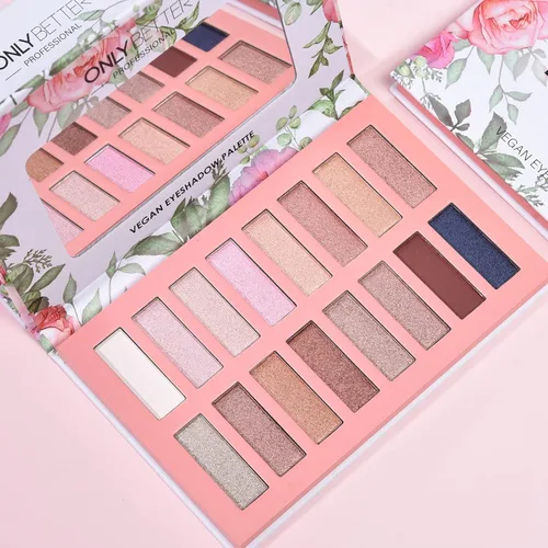 Vista 5 de Paleta de sombras de ojos Vegan Nude - 16 tonos orgánicos, de alto pigmento, brillo de larga duración