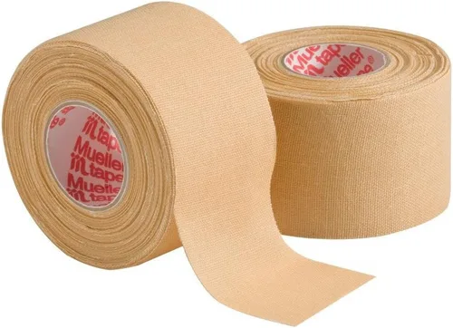 Mueller Sports Medicine MTape Rolls, Quality Athletic Tape, Easy to Tear for Fast & Effective Taping, 1.5" x 10 Yards Per Roll, 2 Rolls