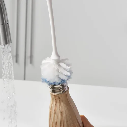 Vista 7 de OXO Good Grips Bottle Brush, Dual-Bristle Cleaning for Bottles, Pitchers and Carafes, Flexible Neck Scrub Brush, Safe for Stemware and Delicate