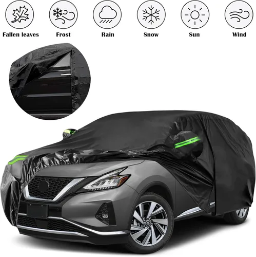 Vista 7 de Fundas impermeables para automóvil para Nissan Murano 2003-2025, 6 capas para todo clima, funda para automóvil de ajuste personalizado con puerta