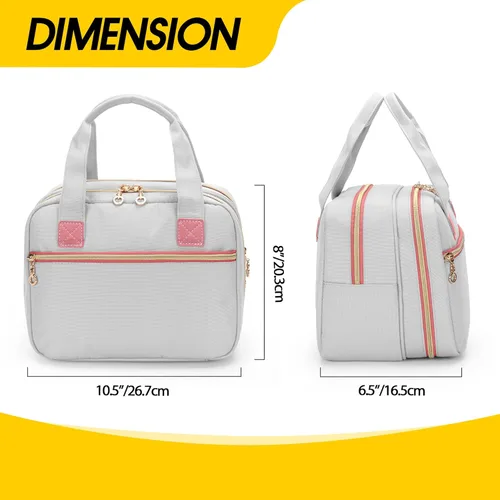 Vista 6 de Damero Bolsa para extractor de leche compatible con el extractor de leche eléctrico Medela, bolsa de transporte para extractor de leche