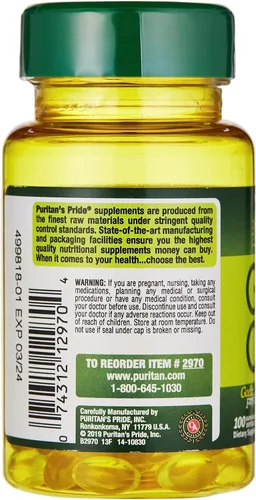 Vista 3 de Puritan's Pride Aceite de ajo 1000 mg 100 cápsulas blandas