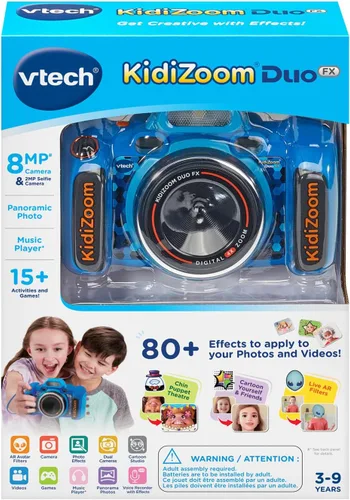 Vista 7 de Cámara VTech KidiZoom Duo FX para Niños, Cámaras Digitales Duales, Azul