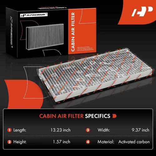 Vista 2 de A-Premium Filtro de aire de cabina de 2 piezas con carbón activado compatible con Volvo XC60 2019-2023, XC90 2016-2023, S60 2019-2023, S90