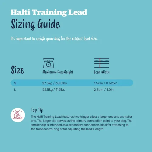 Vista 5 de Correa de Entrenamiento Halti - Correa de Perro Multifuncional de Doble Extremo, Ideal para Entrenamiento de Perros Anti-Tirón. Ligera, Suave