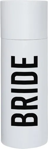 Vista 8 de Santa Barbara Design Studio Wedding Collection - Vaso delgado blanco y negro con pajita, 20 onzas, diseño de esposa