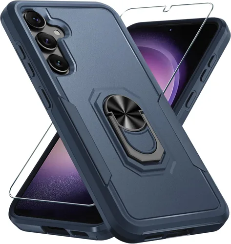 Vista 13 de Funda compatible con Samsung Galaxy S22 con protector de pantalla (no para S22+), resistente a prueba de golpes, funda de teléfono de cuerpo