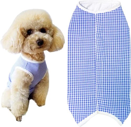 Vista 18 de Kukaster Pet Traje quirúrgico para perros – Mameluco de recuperación para perros después de la cirugía, cachorro esterilizado hembra/macho, ropa