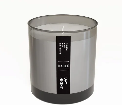 Vista 2 de RAKLE Velas perfumadas para el hogar, vela perfumada de ámbar vainilla de 7.4 onzas, tarro de vela de mezcla de cera de soja prémium con tapa