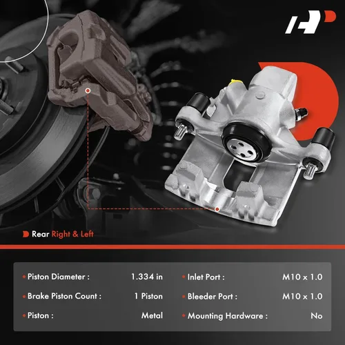 Vista 2 de A-Premium Pinza de freno de disco sin soporte compatible con modelos Mini seleccionados - Cooper R50 R53 2003-2006 (desde 04/2003), R52 2008
