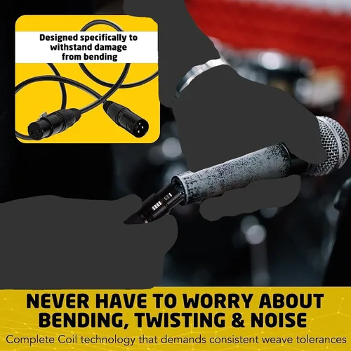 Vista 4 de BRENDAZ Cable XLR de 20 pies macho a hembra para micrófono, mezclador, altavoz o sistema PA (1)