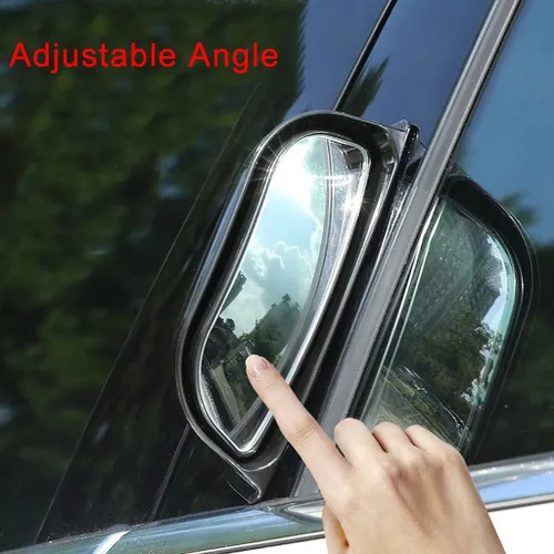 Vista 4 de 2 unidades de espejos retrovisores para pasajeros traseros ajustables con espejo de punto ciego, vidrio real, espejo lateral para auto y SUV