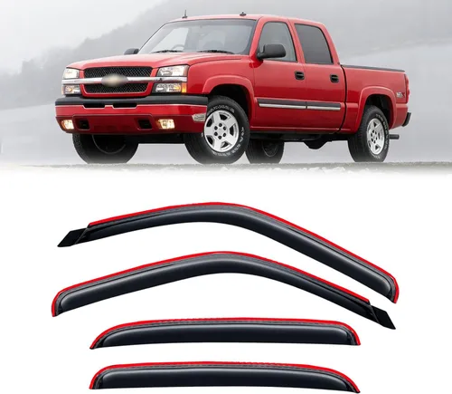 Vista 88 de Visor de ventana para Toyota Tacoma de cabina doble 2005-2015, protectores de lluvia de canal abierto, deflector de ventilación, protector solar