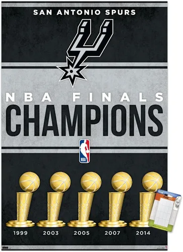 Vista 10 de Trends International NBA San Antonio Spurs - Póster de pared de Champions 23, 34 pulgadas de largo x 22.4 W, versión premium sin marco