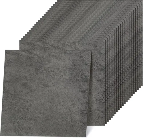 Vista 14 de Spiareal 48 piezas de azulejos de despegar y pegar para el suelo de vinilo de 12 x 12 pulgadas, autoadhesivos, impermeables, de bricolaje para baño