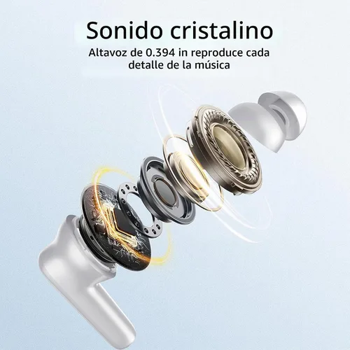 Vista 2 de Auriculares inalámbricos Redpepper Bluetooth 5.3 60H de tiempo de uso Auriculares de graves profundos y llamada clara con micrófono incorporado Rosa