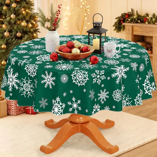 Vista 60 de Smiry - Mantel cuadrado de vinilo impermeable con respaldo de franela para mesas cuadradas, manteles de plástico lavables a prueba de derrames