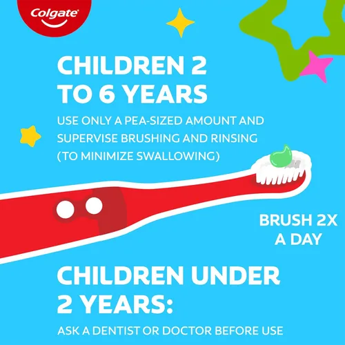 Vista 7 de Colgate Bomba de pasta de dientes para niños con flúor para protección de caries, a partir de 6 años, aceptada por ADA, fruta de burbujas, 4.4