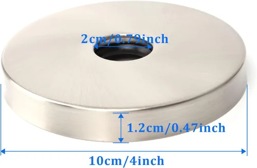 Vista 2 de Placa de cubierta de fontanería de gran tamaño con brida de brazo de ducha de 4 pulgadas, placa universal de repuesto extra grande para cubrir