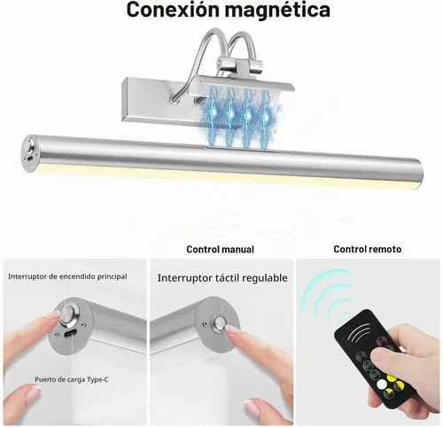 Vista 2 de Luz de imagen para pared,Luz de arte magnética 5000mAh,Luz de pintura de 16 Nikel