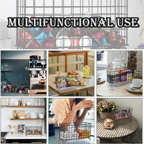 Vista 7 de ELLDOO Soporte para cápsulas de café, organizador de cápsulas de café de gran capacidad para cápsulas K Cup Keuring Espresso Cápsula de café, cesta