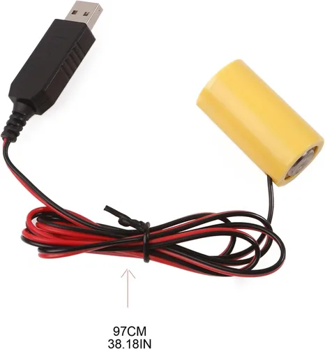 Vista 4 de Universal 3V C tamaño eliminadores de batería Cable de alimentación a 2 unids 1.5V LR14 C batería para luz LED Control remoto C Batería