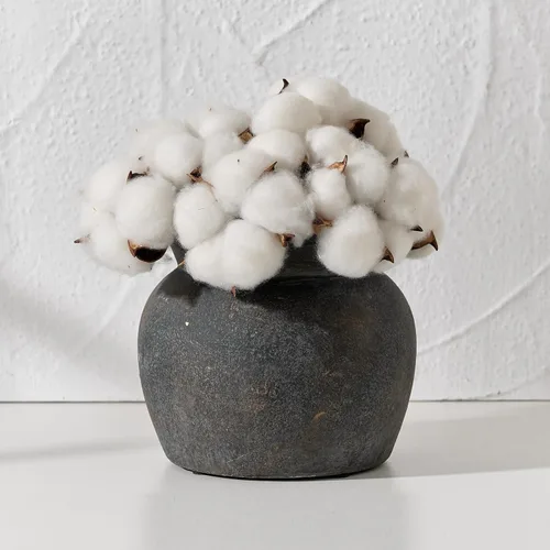 Vista 172 de SIDUCAL Florero decorativo de cerámica Florero rústico de 7.48 pulgadas para decoración del hogar, mesa, sala de estar, baño, escritorio de café