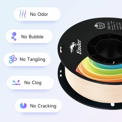 Vista 3 de Creality Filamento para Impresora 3D, Filamento PLA Plus 1.75mm Beige, PLA Pro Dureza Mejorada Exactitud Dimensional +/- 0.03mm, Carrete de 1KG