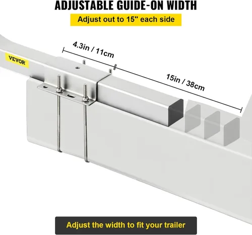 Vista 3 de VEVOR Guía de remolque de barco, postes de guía de remolque de diseño ajustable de 60 pulgadas