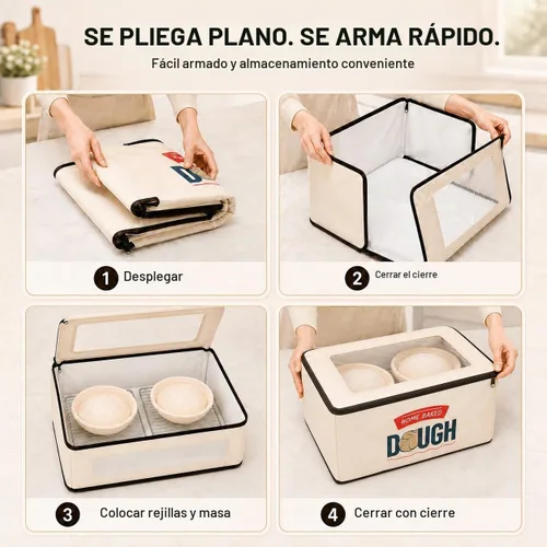 Vista 7 de BLUBYEES Caja de fermentación plegable mejorada con calefacción de 3 lados, sensor NTC incorporado y control preciso de temperatura de 68-104°F