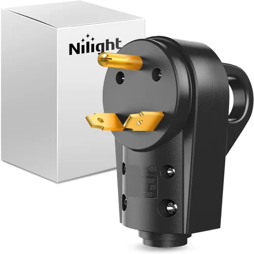 Vista 22 de Nilight Enchufe de repuesto para autocaravana de 50 amperios, 125/250 voltios, macho con mango ETL listado NEMA 14-50P para caravana, autocaravana