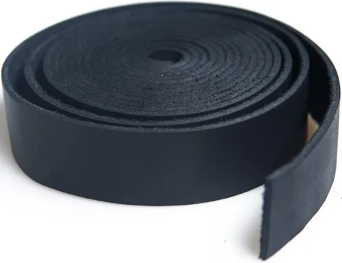 Jeereal Correa de cuero de grano completo de 0.079 in de grosor para manualidades, herramientas, talleres hechos a mano (negro puro, 1/2 x 72