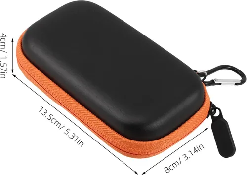 Vista 2 de OSALADI Portable Hard Drive Case Hard Shell SSD Storage Carrying Case Compact Small Cable Organizer Travel Electronics Protective for External Drives