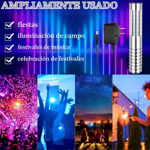 Vista 4 de 6 botellas de luz estroboscópica de bastón, luces de servicio, bengalas, botellas de champán reutilizables, decoración de luz de mano para bar 6