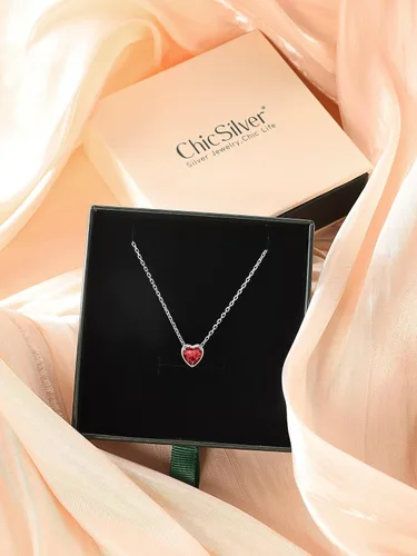 Vista 9 de ChicSilver Birthstone Necklace for Women 925 Sterling Silver Stone Necklace 925 Sterling Silver, Hypoallergenic for Sensitive Skin, 12-Months Zafiro