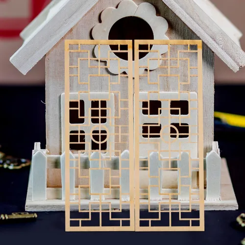 Vista 6 de jojofuny 4 piezas de pantalla en miniatura de casa de muñecas a escala 1:12: mini modelo de pantalla de casa de madera estilo japonés decoración