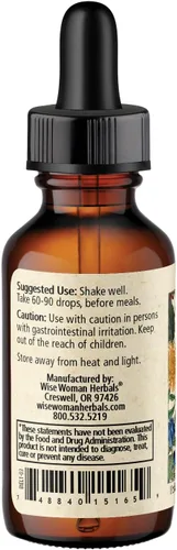 Vista 3 de Wise Woman Herbals Elixir agridulce, tónico amargo digestivo a base de hierbas, estimula el apetito y la digestión saludable, alivia la hinchazón