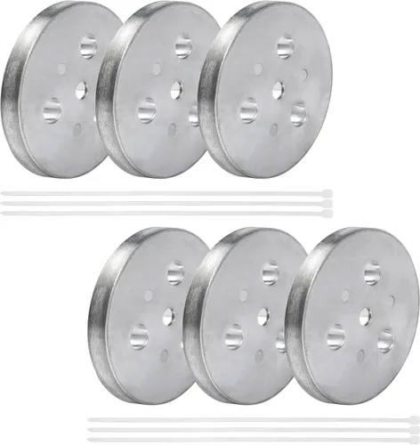 Vista 6 de Placa de ánodo de zinc con lazos de plástico, placa de zinc para colocar en tu cesta de espumadera, placa anticorrosión y electrólisis (2)
