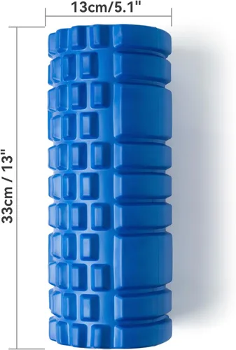 Vista 6 de Krightlink Rodillo de espuma para masajeador de tejidos profundos, rodillo patentado de ejercicio de alta densidad de 13 pulgadas para masaje