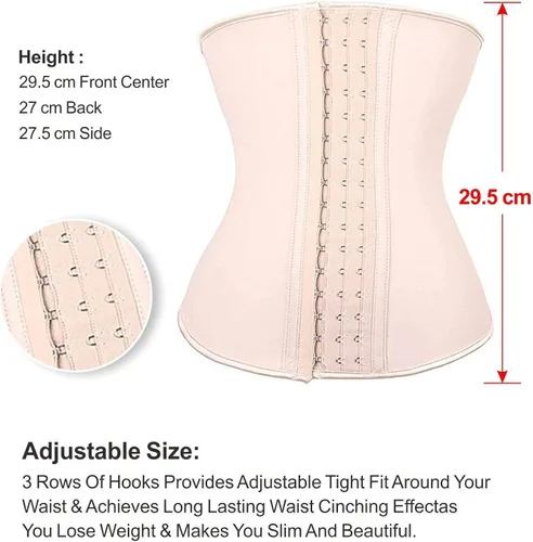 Vista 4 de YIANNA Underbust Corsé deportivo modelador de figura de látex para mujer